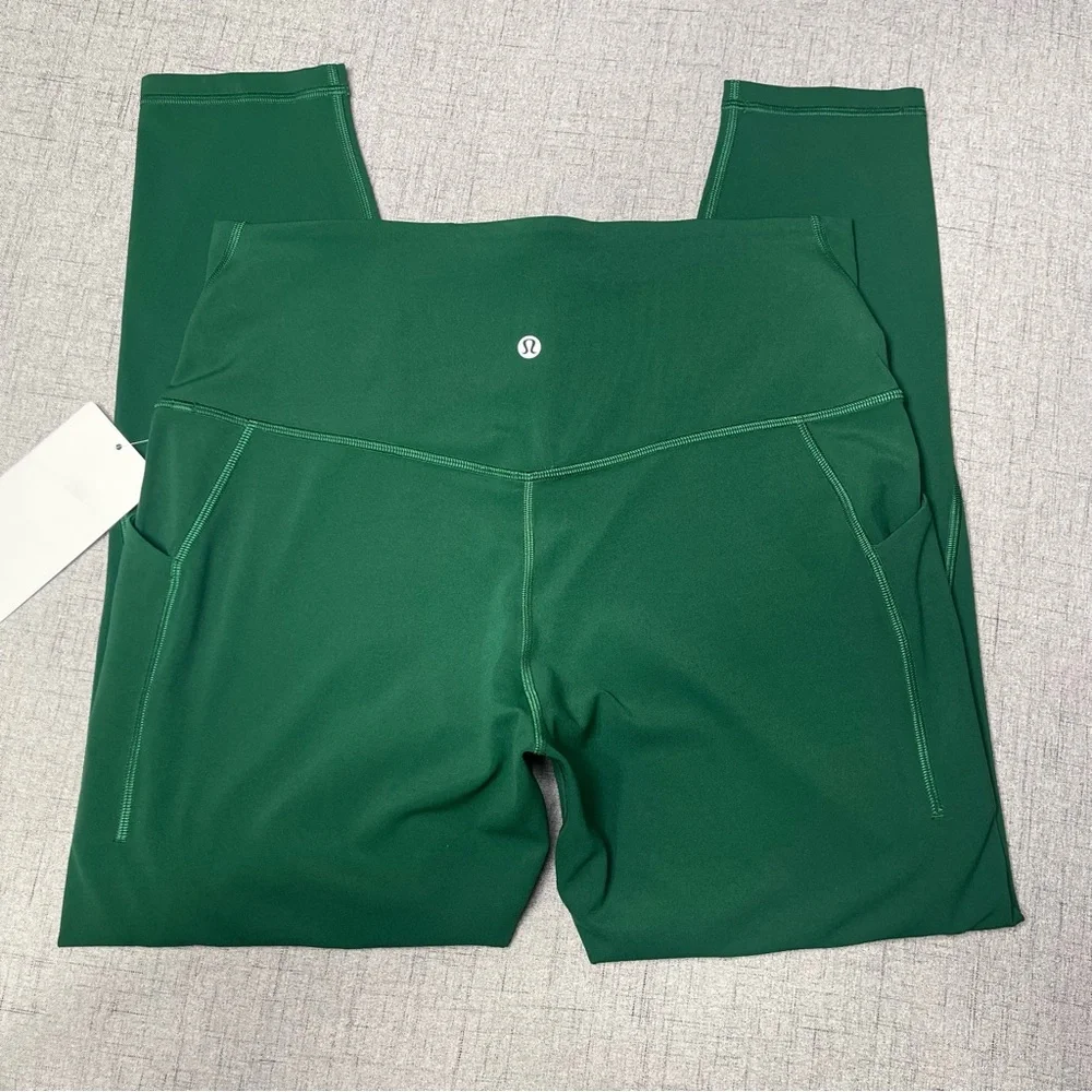 Lululemon Align High Rise Pants Leggings w Pockets Everglade Green 14 Nwt - Picture 7 of 8